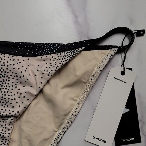 🍑tavik🍑antic Moderate Bikini Swim Bottoms TAPIOCA PERCY DOT - Picture 5 of 7